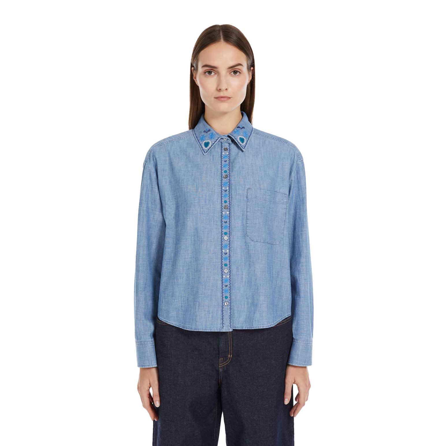 Weekend Max Mara Musette Cotton Chambray Shirt